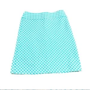 NWOT Talbots a-line knee skirt 100% cotton blue and white 4P